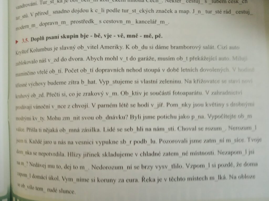 bě,pě vě