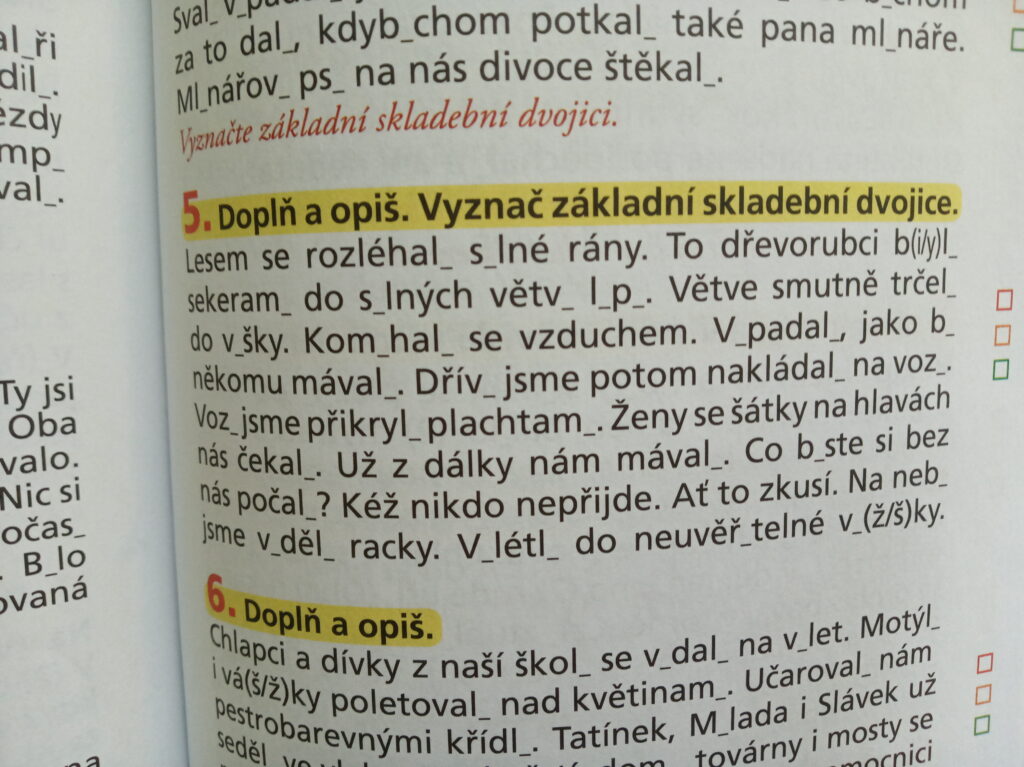 podmět s přísudkem